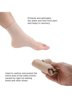 General Padded Skate Socks for Lace Bite Protection, 1 Pair Compression Ankle Protector Cushion Elastic Lace Bite Pads Sleeve for Skating, Ice Hockey, Roller, Ski, & Boots  - Image 3