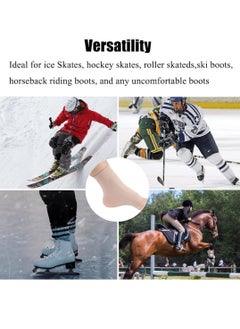 General Padded Skate Socks for Lace Bite Protection, 1 Pair Compression Ankle Protector Cushion Elastic Lace Bite Pads Sleeve for Skating, Ice Hockey, Roller, Ski, & Boots  - Image 4