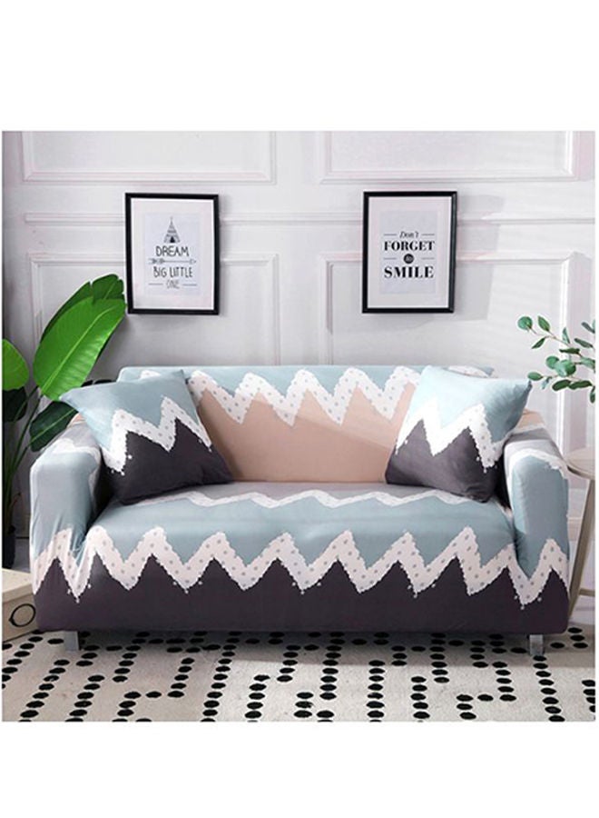 NIBEMINENT 3-Seater Sofa Slipcover Blue/White/Beige - Image 2