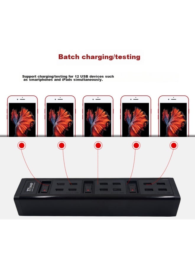 Towe Multi-port Usb Industrial-grade Charging Socket, Pdu Power Strip, 12 Usb Ports With Individual Control - Image 4
