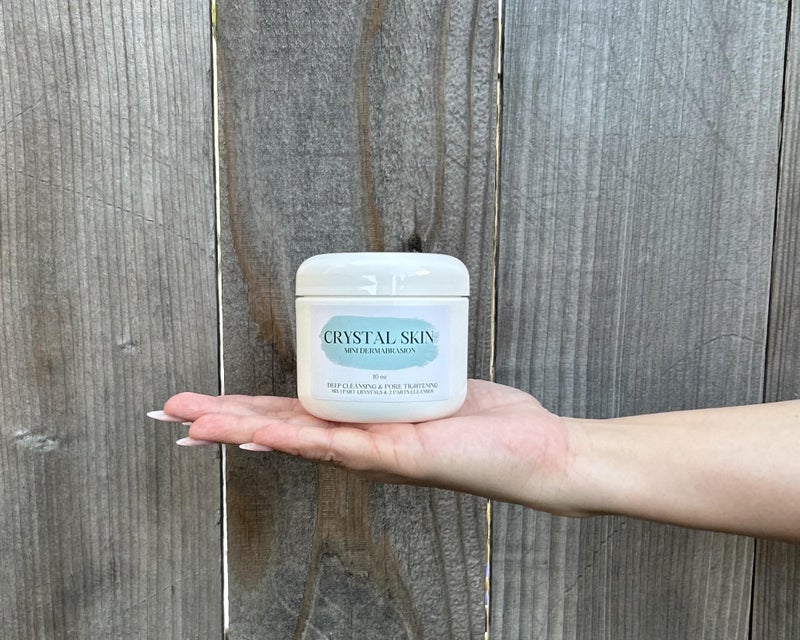 10 OZ. Crystal Skin At home Facial Scrub Crystals Mini Microdermabrasion. Natural Exfoliator remove wrinkles, blemishes, Acne, Smooth skin, Anti age. Deep Cleansing skincare hydro hydrafacial mix - Image 2