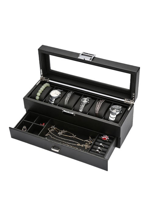 High-end watch box dust-proof watch storage box handmade large-capacity watch box