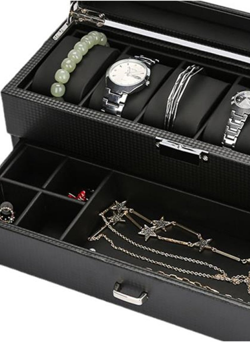 High-end watch box dust-proof watch storage box handmade large-capacity watch box
