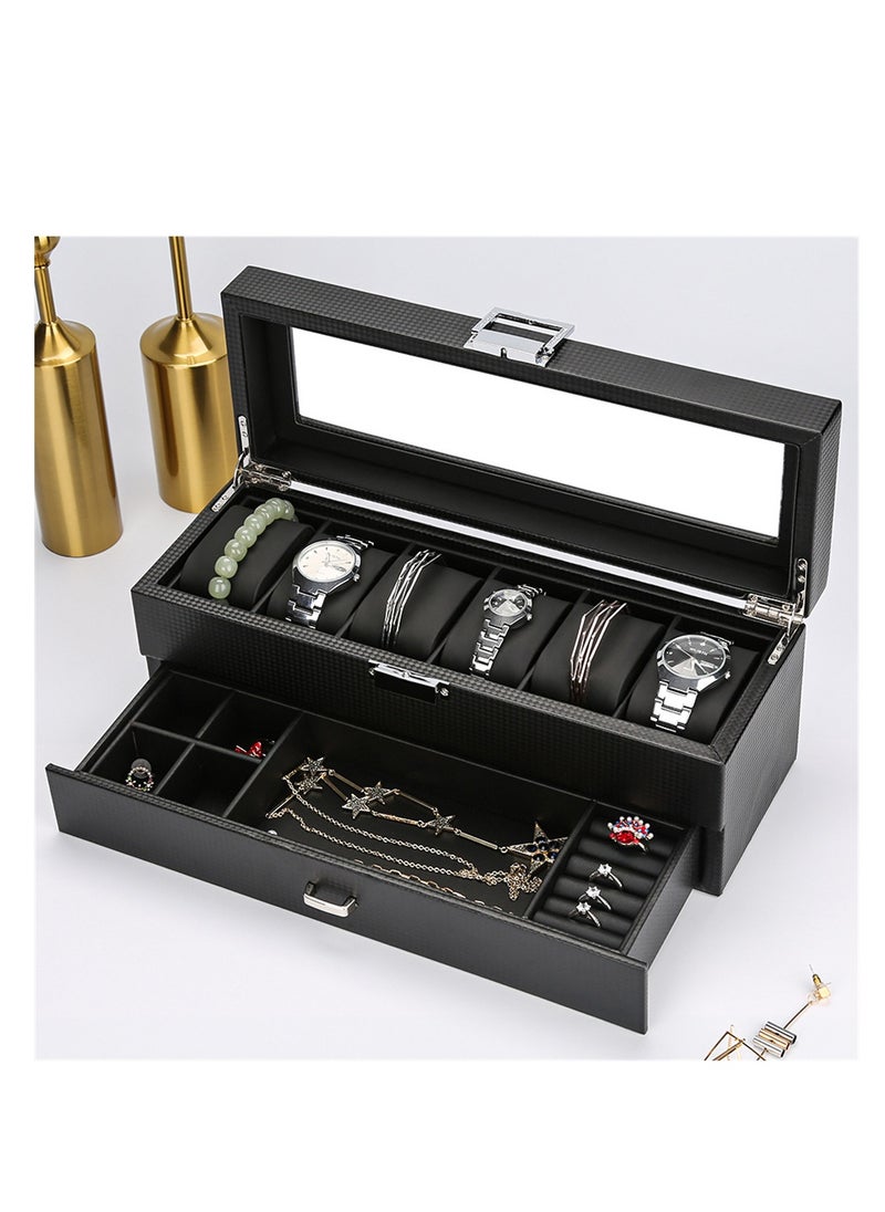 High-end watch box dust-proof watch storage box handmade large-capacity watch box