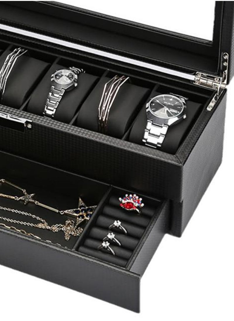 High-end watch box dust-proof watch storage box handmade large-capacity watch box