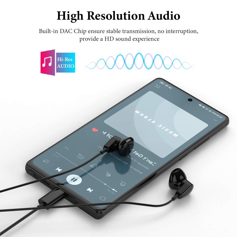 APETOO USB C Headphones for iPhone Air 17 16 Pro Max 15 Plus iPad, Samsung S25/S24/S23/S22/S21 HiFi Stereo USB-C Wired Earbuds with Microphone Volume Control Type C Earphones for Pixel/OnePlus/Android - Image 2