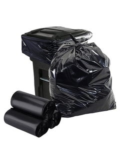 VINSTAR 80 Microns(30pcs 10kg 120 x 140 cms) Heavy Duty Disposable LD Black (RC Biodegradable) Plastic Garbage Bags for Large Size Outdoor Bins with Very Thick Material  - Image 1