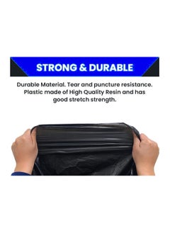 VINSTAR 80 Microns(30pcs 10kg 120 x 140 cms) Heavy Duty Disposable LD Black (RC Biodegradable) Plastic Garbage Bags for Large Size Outdoor Bins with Very Thick Material  - Image 3