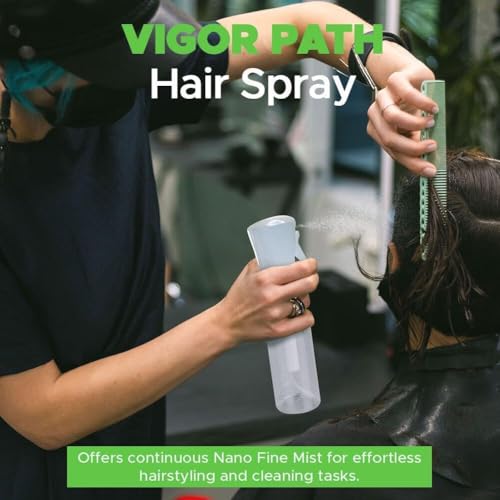 vigor path VigorPath Continuous Spray Bottle for Hair – Fine Mist Mister for Hairstyling, Cleaning, Plants, Pets, Barbers, Salons, and Essential Oil Applications (150ml/5 oz) Clear 2 Pack - Image 5
