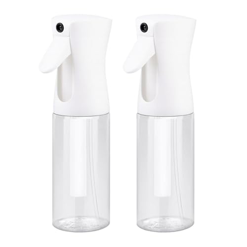 vigor path VigorPath Continuous Spray Bottle for Hair – Fine Mist Mister for Hairstyling, Cleaning, Plants, Pets, Barbers, Salons, and Essential Oil Applications (150ml/5 oz) Clear 2 Pack - Image 1