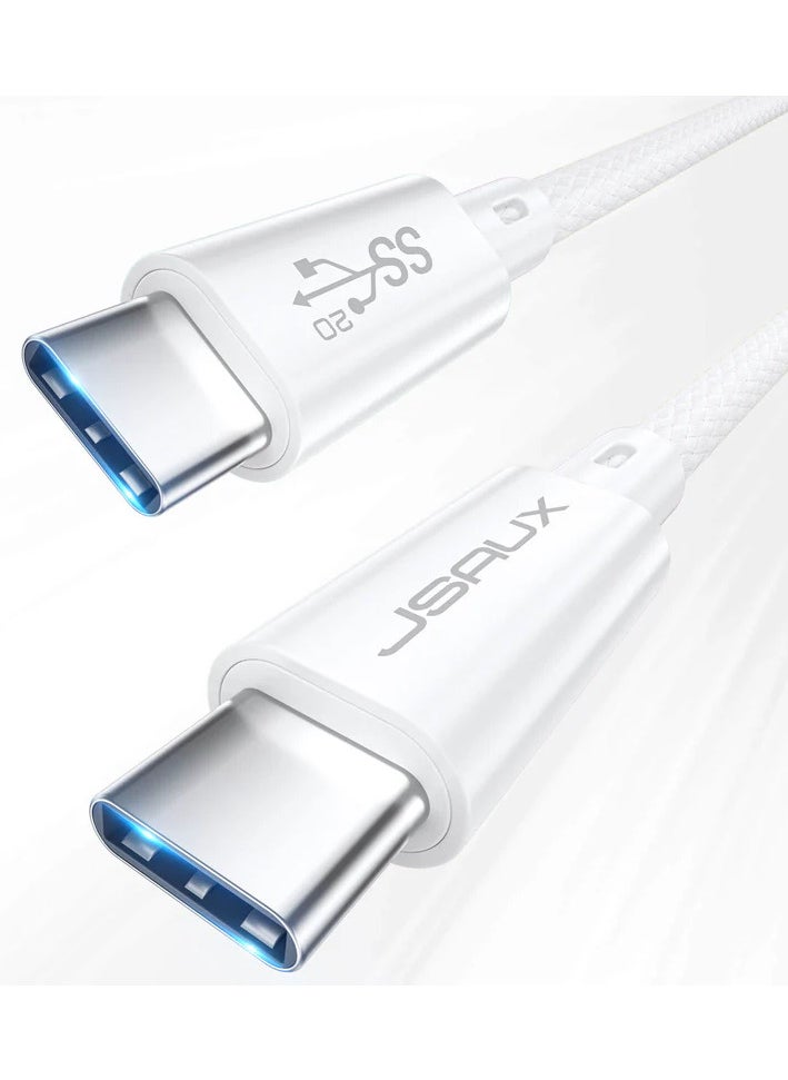 JSAUX - JSAUX USB C Cable to USB C, USB 3.2 Gen2 Type C Charging Cable, 20Gbps Data Transfer, 100W Fast Charging Cable, 4K@60Hz Video Transmission for Laptop 1M - Image 1