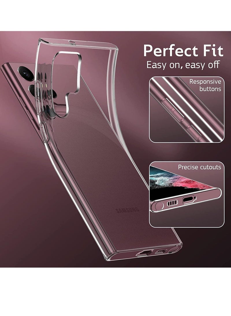 Raxoom Crystal Clear Case Designed for Galaxy S22 ULTRA,Slim Fit [Ultra Transparent ] Shockproof Case Cover for Samsung Galaxy S22 ULTRA - Image 2