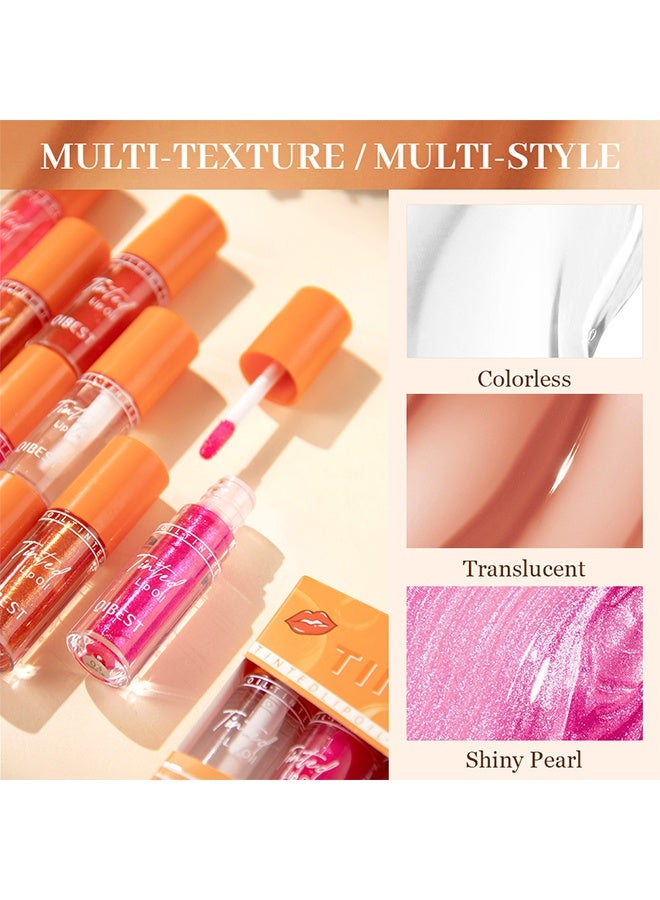 كيو آي بست زيت الشفاه الملون، 4 ألوان مرطبة ومرطبة لتوهج الشفاه، رأس فرشاة كبير، ملمع شفاه مرطب لامع شفاف، ملمع شفاه مكثف، ملون شفاف لامع ومرطب نباتي - Image 5