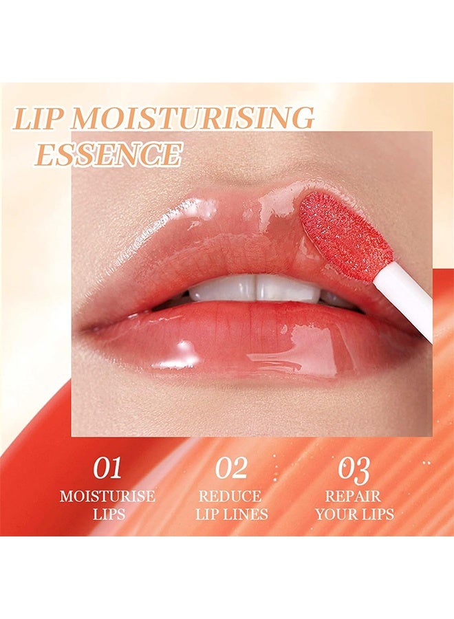 كيو آي بست زيت الشفاه الملون، 4 ألوان مرطبة ومرطبة لتوهج الشفاه، رأس فرشاة كبير، ملمع شفاه مرطب لامع شفاف، ملمع شفاه مكثف، ملون شفاف لامع ومرطب نباتي - Image 3