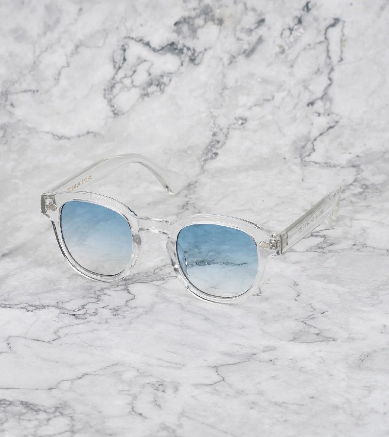  اكسبليست باوتس نظارات شمسية أنيقة جوني كلير متدرجة زرقاء للجنسين - Image 1