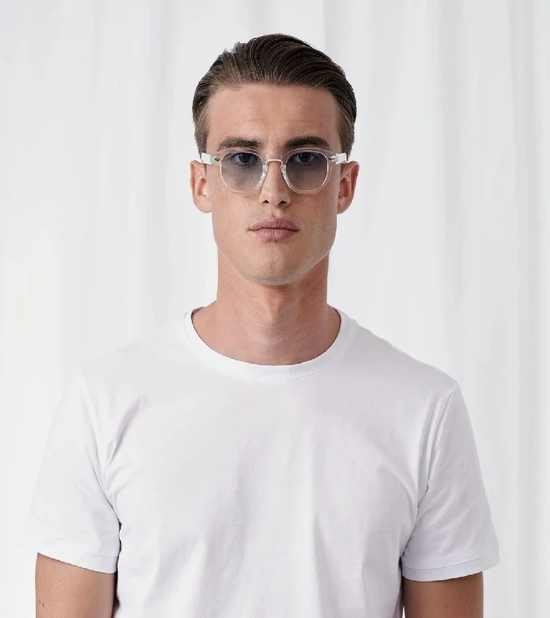 Explicit Poets Explicit Poets Unisex JOHNNY CLEAR Clear - Gradient Blue Stylish Sunglasses, 2EP33