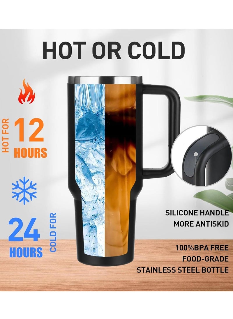 JAJEEK 1.2L Tumbler with Handle – Insulated Stainless Steel Travel Mug with Lid & Straw, Vacuum Insulated, Keeps Drinks Cold & Hot for Hours, Reusable - Image 5