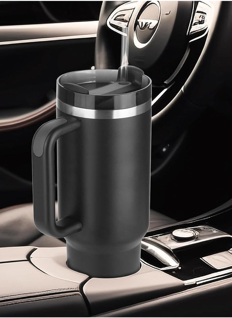 JAJEEK 1.2L Tumbler with Handle – Insulated Stainless Steel Travel Mug with Lid & Straw, Vacuum Insulated, Keeps Drinks Cold & Hot for Hours, Reusable - Image 4