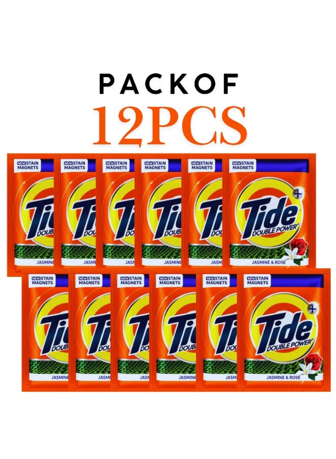 تايد مسحوق غسيل تايد مزدوج القوة برائحة الياسمين والورد – إزالة قوية للبقع (عبوة 12 قطعة) - Image 1