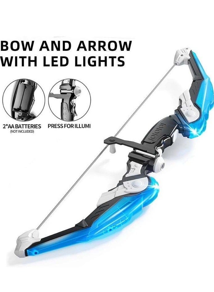TEMI Kids Bow and Arrow Set, LED Light Up Archery Toy Set with 10 Suction Cup Arrows, Target and Quiver, Indoor and Outdoor Toys for Children Boys Girls  - Image 4