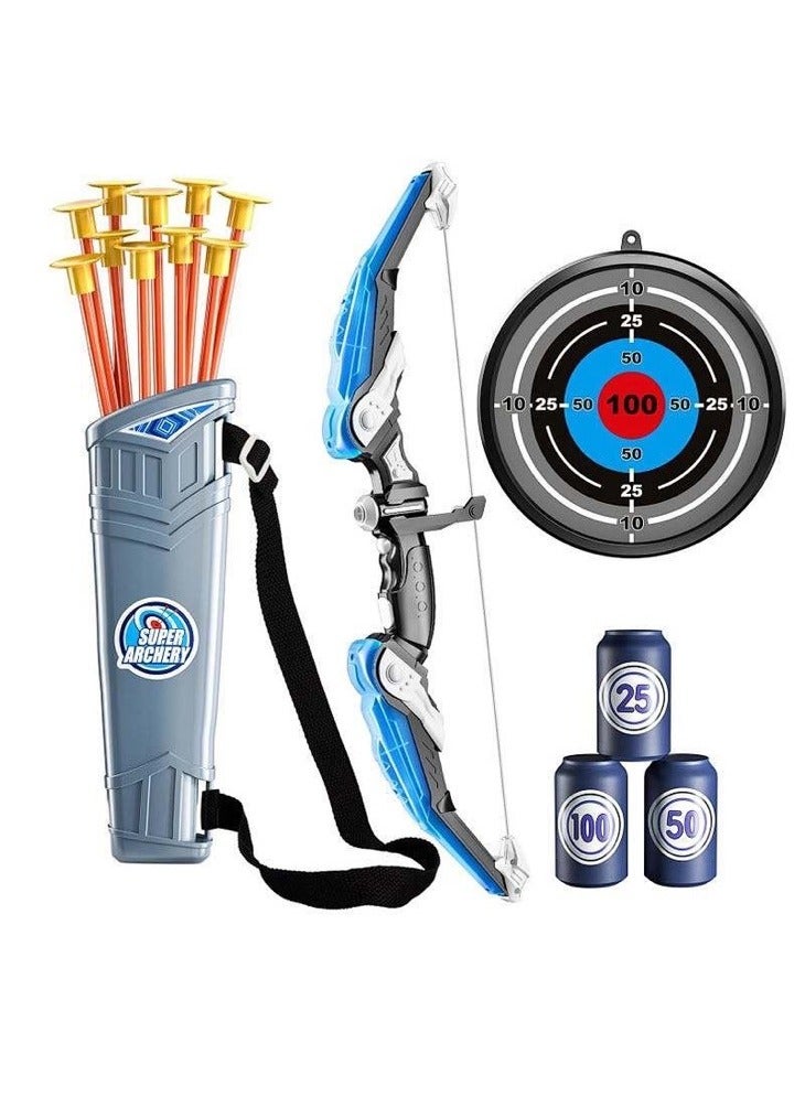 TEMI Kids Bow and Arrow Set, LED Light Up Archery Toy Set with 10 Suction Cup Arrows, Target and Quiver, Indoor and Outdoor Toys for Children Boys Girls  - Image 3