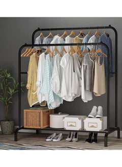 RollsTimi  Clothes Rack Multifunctional Clothes Coat Shelf Home Bedroom Storage Organizer Double Metal Stand  - Image 2
