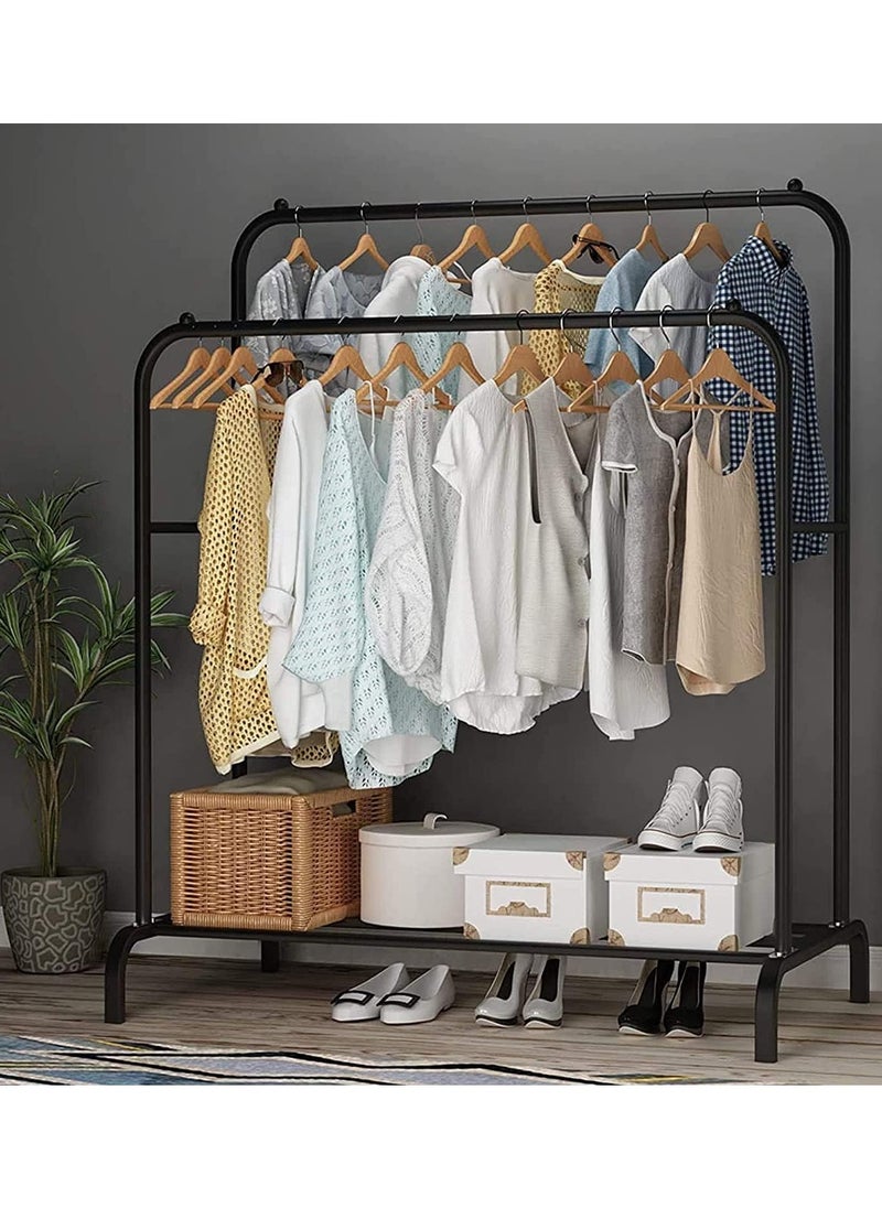 RollsTimi  Clothes Rack Multifunctional Clothes Coat Shelf Home Bedroom Storage Organizer Double Metal Stand  - Image 2