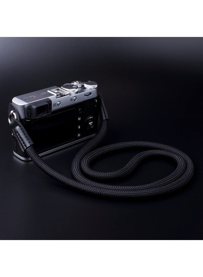 VKO Camera Strap,Rope Camera Strap Compatible with Sony Canon Nikon Fuji DSLR SLR Mirrorless Camera Rope Strap 100cm Black - Image 2