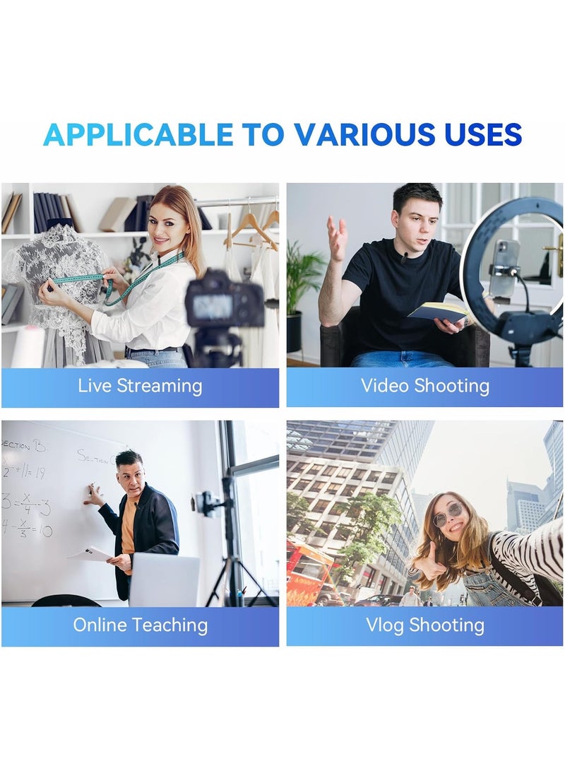 Plug & Play Wireless Collar Microphone with Dual Receivers 2 Mics, 1 Input, for Vlogging, Interview, Live Streaming on YouTube, Compatible with iOS iPhone and Type C Ports - Image 4