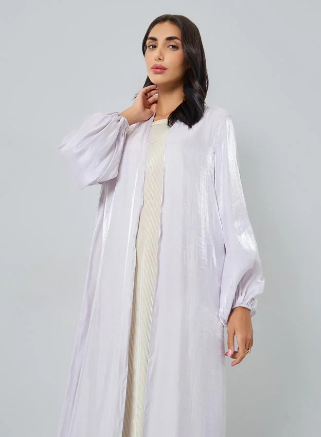 Amirah Shimmer Satin Volume Sleeve Abaya