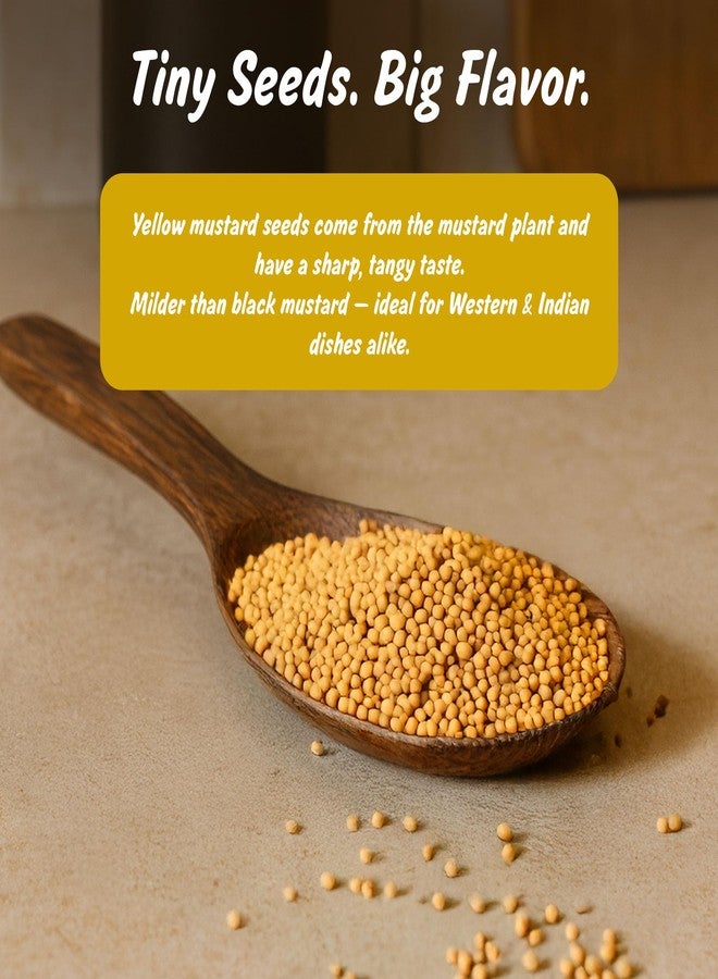 Spice Profile USDA Organic Yellow Mustard Seeds, Lab Tested for Heavy Metals, Resealable 4oz Pouch, Sarson, Semillas de Mostaza Amarilla - Image 3