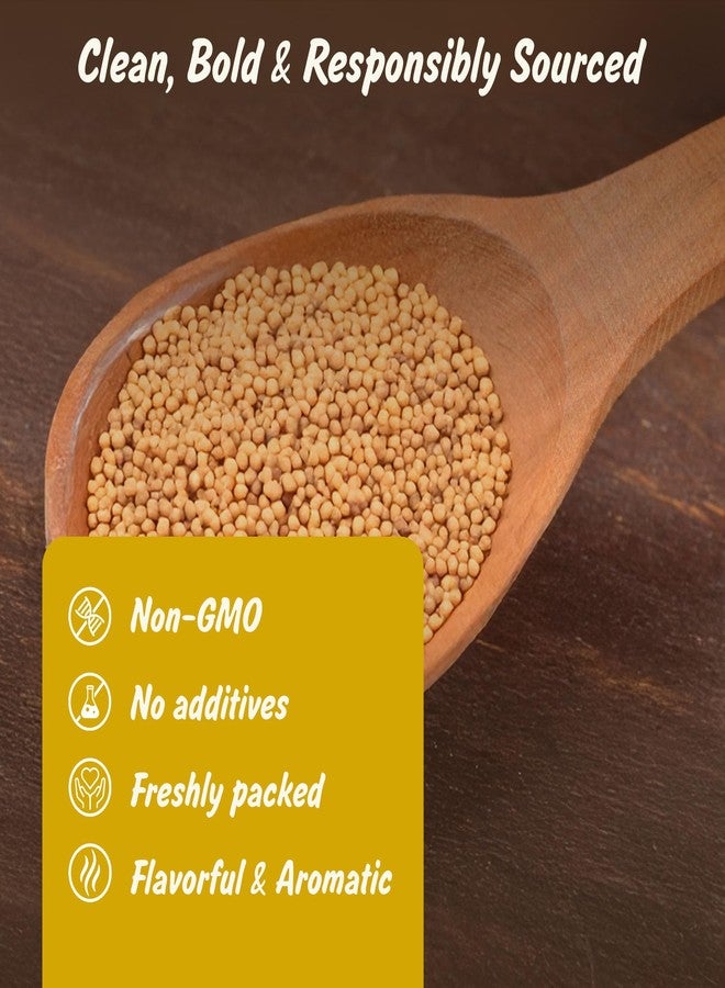 Spice Profile USDA Organic Yellow Mustard Seeds, Lab Tested for Heavy Metals, Resealable 4oz Pouch, Sarson, Semillas de Mostaza Amarilla - Image 2