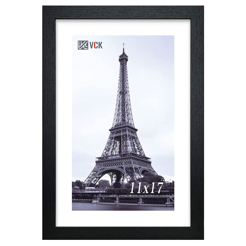 VCK VCK Poster Frame 1117 Inch Wooden Picture Frames Set Black Certificate Frame Wall Mounting Type for Gallery Office Home 