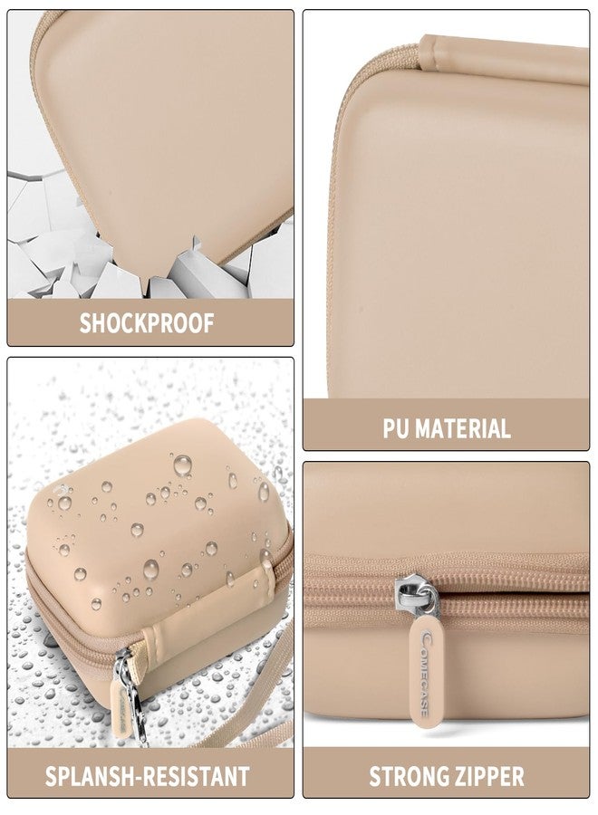 كومكيس حقيبة حمل وحماية للكاميرا الرقمية، متوافقة مع كاميرات AbergBest عالية الدقة (21 ميجابكسل) وشاشة LCD قابلة لإعادة الشحن مقاس 2.7 بوصة، وكاميرات Kodak Pixpro وCanon PowerShot ELPH 180/190 وSony DSCW800 وDSCW830، مناسبة للسفر - لون بيج - Image 3