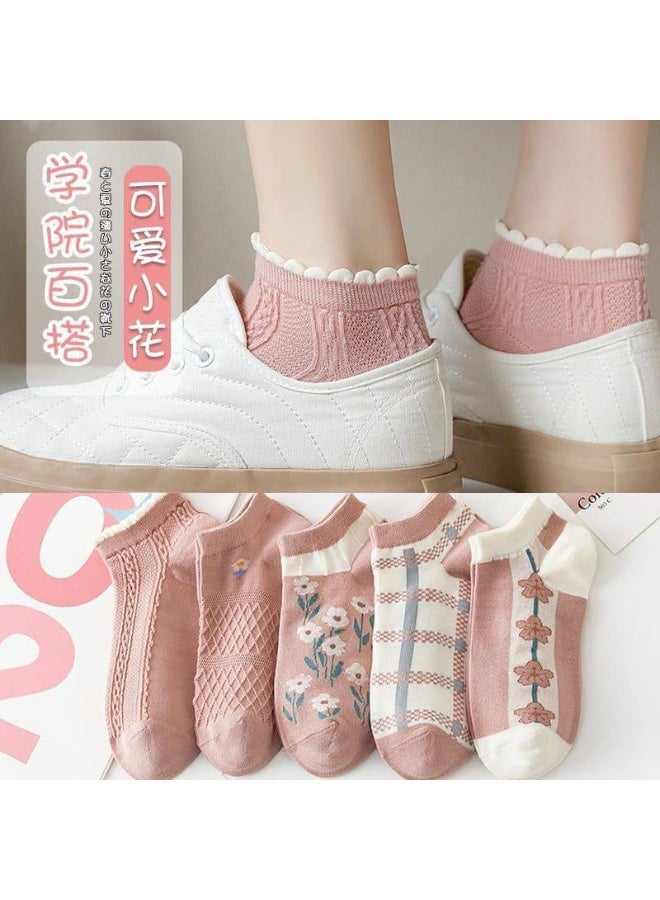 Women's Casual Cotton Ankle Socks Set – Comfortable Everyday Socks (5 Pairs + 1 Gift) – Soft Material and Modern Designs - Image 5