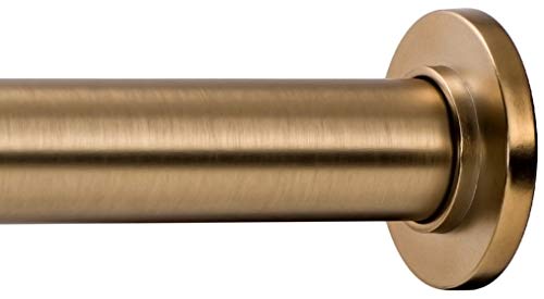 Ivilon Tension Curtain Rod - Spring Tension Rod for Small Windows or Shower, 16 to 24 Inch. Warm Gold - Image 1