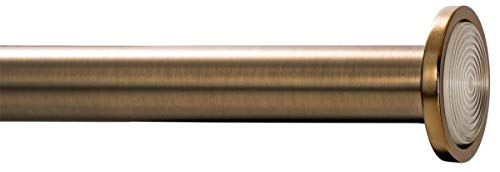 Ivilon Tension Curtain Rod - Spring Tension Rod for Small Windows or Shower, 16 to 24 Inch. Warm Gold - Image 4
