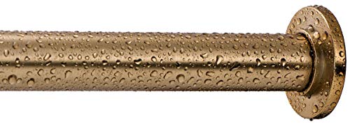 Ivilon Tension Curtain Rod - Spring Tension Rod for Small Windows or Shower, 16 to 24 Inch. Warm Gold - Image 2