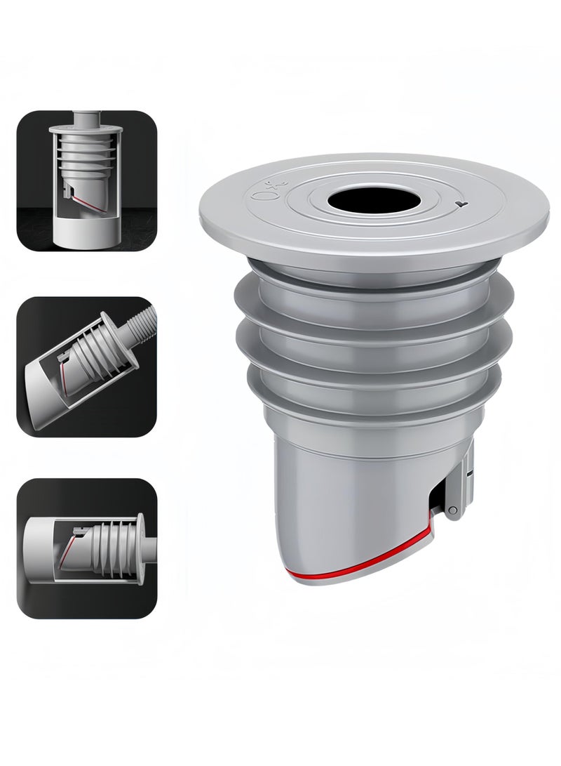 2 Pack Sewer Pipe Seal Ring Sealing Cover, Preventer Silicone Odor Proof Drainage Trap, Suitable for Bathroom Bathtub Kitchen Cleaning Tools (Medium) - Image 1