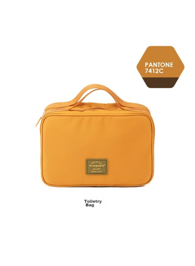 M Square M Square Travel Toiletry Bag, Large Capacity Portable Wash Bag For Business Trips, Makeup Organizer, Travel Storage Bag, Rock Yellow [toiletry Bag]  - Image 2
