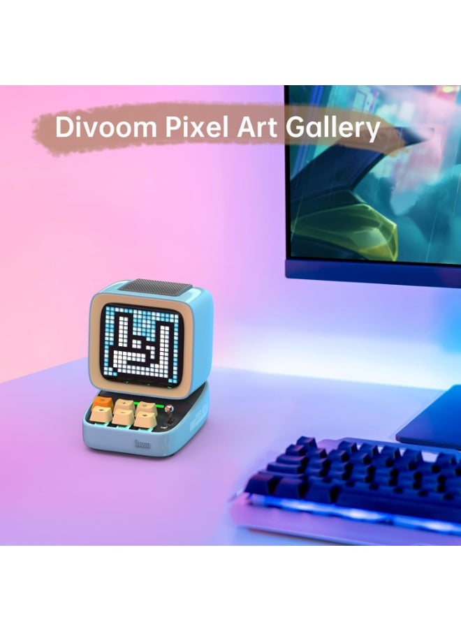 Divoom Divoom Ditoo – Retro Pixel Art Bluetooth Speaker with 16x16 LED Screen and App Control - Blue  - Image 5