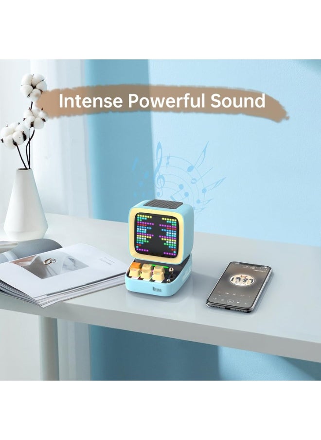 Divoom Divoom Ditoo – Retro Pixel Art Bluetooth Speaker with 16x16 LED Screen and App Control - Blue  - Image 3