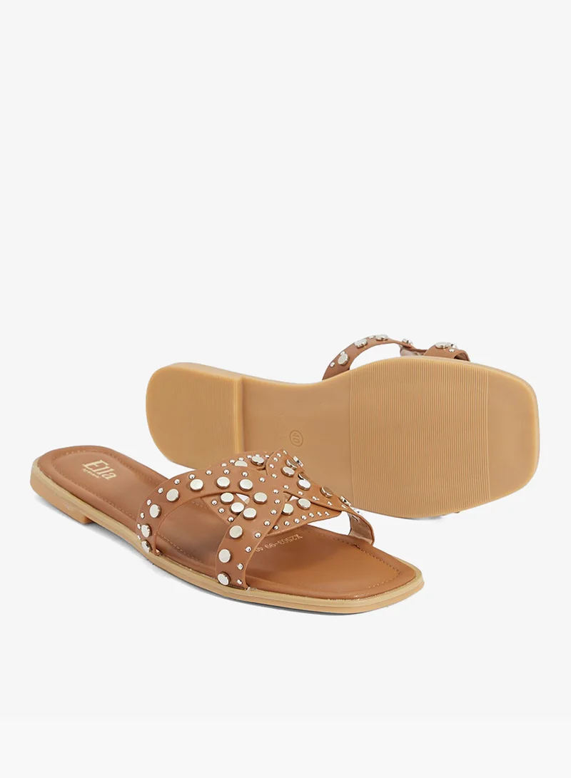 ELLA  Studded Flat Sandal for Women | Best Price UAE