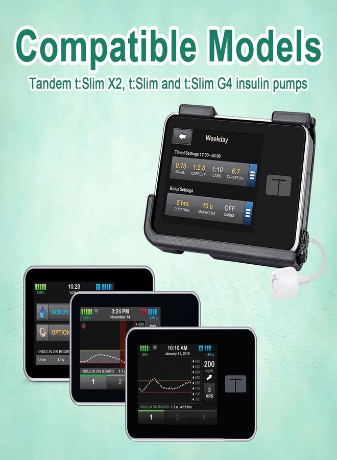 Healvaluefit Tslim x2 Pump Case with 360 Rotatable Clip, Compatible with t:Slim, t:Slim G4 (Black) - Image 2