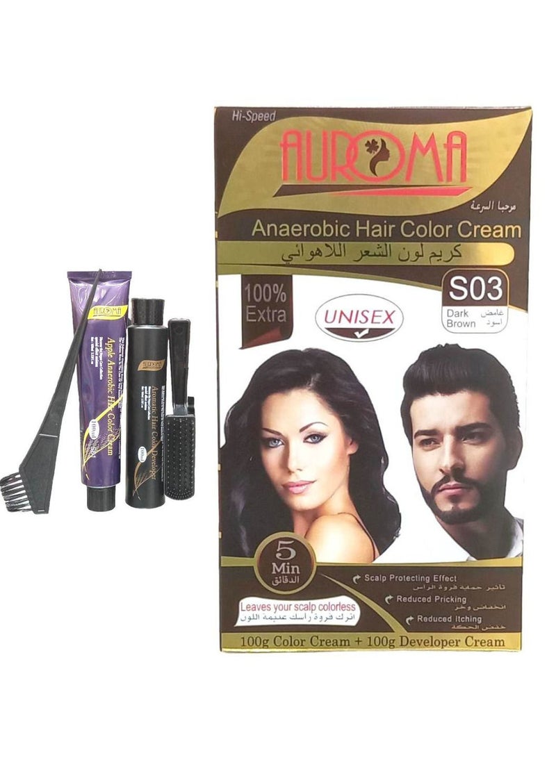 Hair Coloring Cream From Auroma Dark Brouwn100 Grams