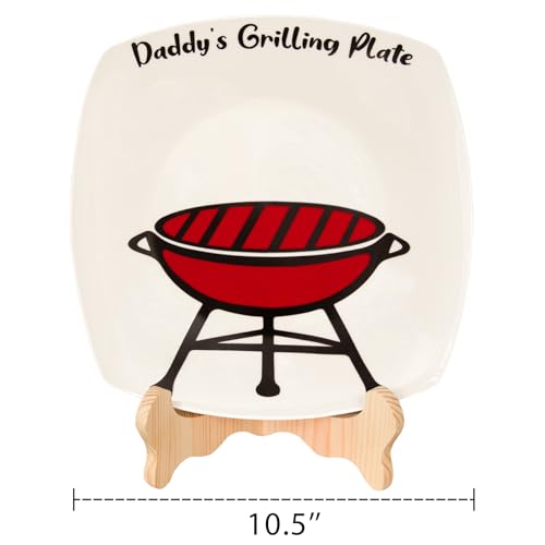 ORIENTAL CHERRY Father's Day Gifts - DIY Daddy's Grilling Plate with Handprint - Personalized Step Dad Gifts from Wife Kids - Funny BBQ Crafts Birthday Present Ideas for First Papa from Daughter Son - Image 3