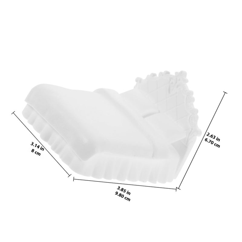 White Plastic Miniature Bedroom Furniture Set for DIY Dollhouse Decor - Image 3
