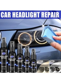 OUHOE Car Headlight Repair Fluid, Convenient Portable Auto Headlight Restoration Liquid, Long Lasting Innovative Headlight Repair Polish, Scratch Removal Spray for Head Light Lens, (1pc 10ml + Sponge)  - Image 2