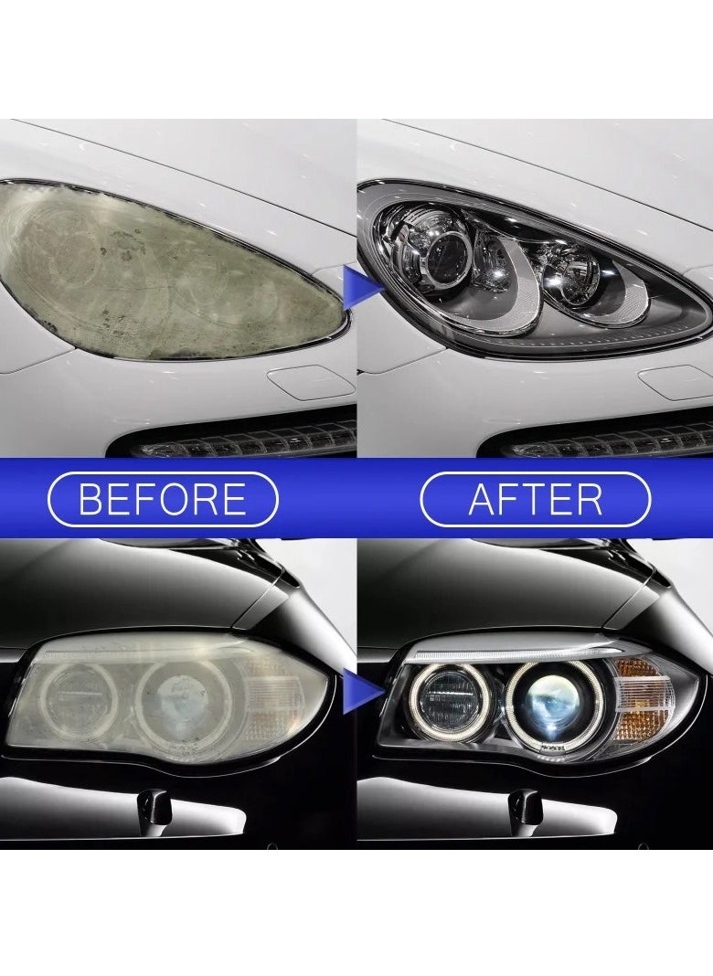 OUHOE Car Headlight Repair Fluid, Convenient Portable Auto Headlight Restoration Liquid, Long Lasting Innovative Headlight Repair Polish, Scratch Removal Spray for Head Light Lens, (1pc 10ml + Sponge)  - Image 4