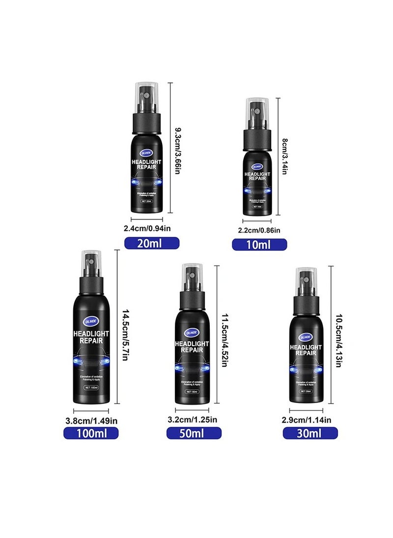 OUHOE Car Headlight Repair Fluid, Convenient Portable Auto Headlight Restoration Liquid, Long Lasting Innovative Headlight Repair Polish, Scratch Removal Spray for Head Light Lens, (1pc 10ml + Sponge)  - Image 5